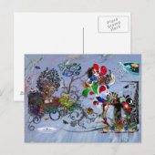 Open Microphone Music VIP Digital Collage Postkarte (Vorne/Hinten)