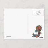 Open Microphone Music VIP Digital Collage Postkarte (Rückseite)