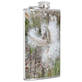 Open Milkweed Pods | Samen mit Seide | Flachmann (Rechts)