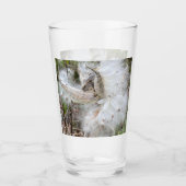 Open Milkweed Pods | Samen mit Seide | Glas (Vorderseite)