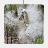 Open Milkweed Pods | Samen mit Seide | Keramikornament (Rückseite)
