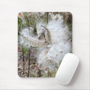 Open Milkweed Pods Samen mit Seide Mousepad