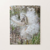 Open Milkweed Pods | Samen mit Seide | Puzzle (Vertikal)