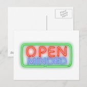 Open Minded Postkarte (Vorne/Hinten)