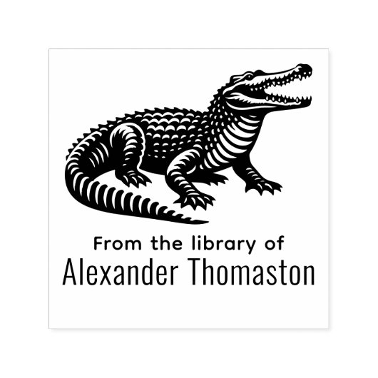 Open Mouth Crocodile aus der Bibliothek des Buchna Permastempel (Design)