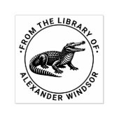 Open Mouth Crocodile Library of Book Name R Permastempel (Design)