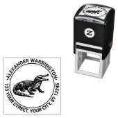 Open Mouth Crocodile Name Rücksendeadresse R Permastempel (Beispiel)