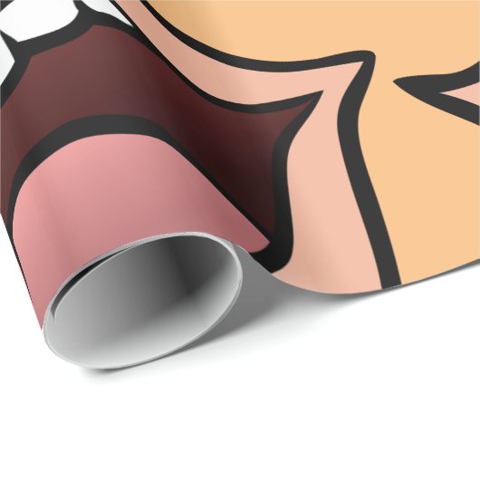 Open Mouth Geschenkpapier (Rolleneckpunkt)
