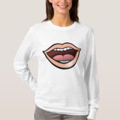 Open Mouth Lips Teeth Tongue T-Shirt (Vorderseite)