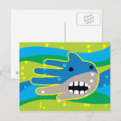 Open Mouth Shark Postkarte (Vorne/Hinten)