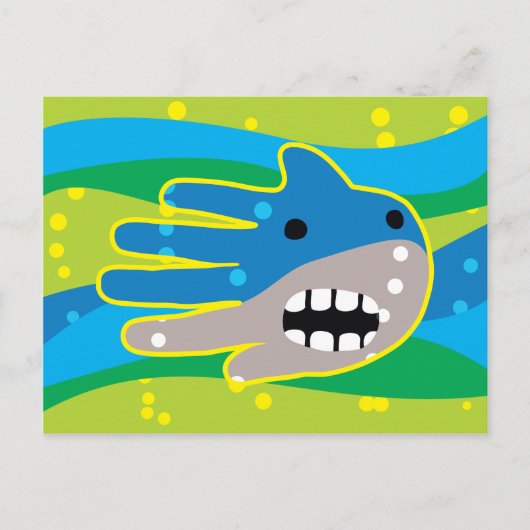 Open Mouth Shark Postkarte (Vorderseite)