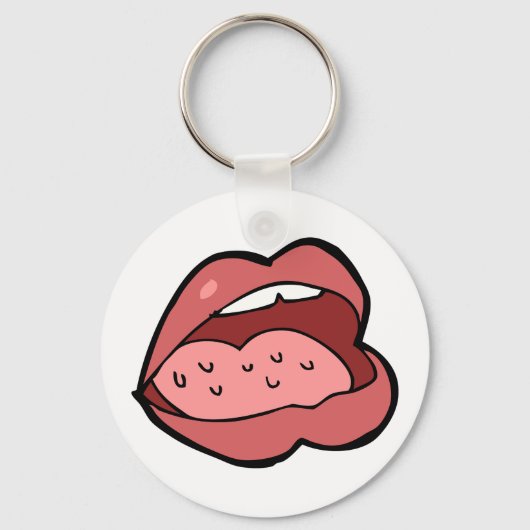Open Mouth Tongue Keychain Schlüsselanhänger (Vorderseite)