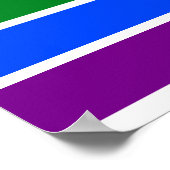 Open Pride Ally Rainbow Progress LGBT LGBTQ Poster (Ecke)