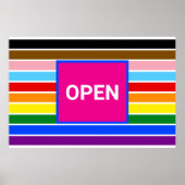 Open Pride Ally Rainbow Progress LGBT LGBTQ Poster (Vorne)