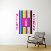Open Pride Ally Rainbow Progress LGBT LGBTQ Wandteppich (Beispiel (Horizontal))