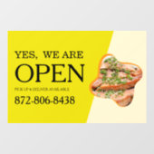 Open Restaurant Custom Window Clubing Fensteraufkleber (Blatt)