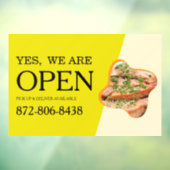 Open Restaurant Custom Window Clubing Fensteraufkleber (Blatt 3)