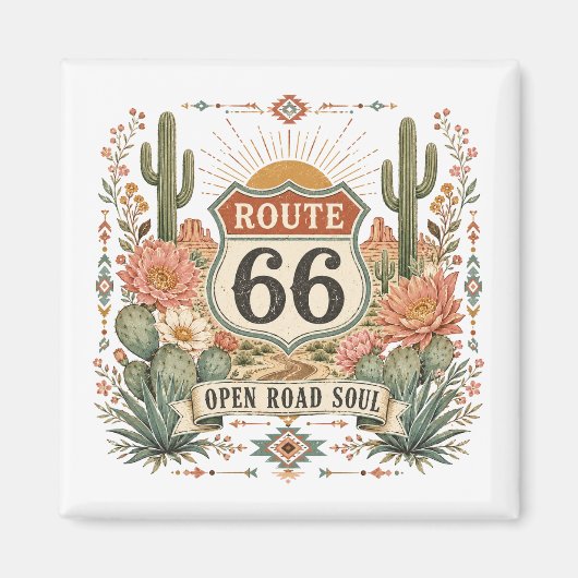 Open Road Soul Botanisches Andenken Magnet (Vorne)