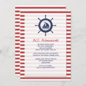 Open Seas Nautic Einladung (Vorne/Hinten)