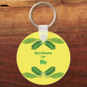 Open sesame designer Keychain Schlüsselanhänger (Rückseite)