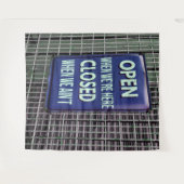 Open Sign Funny, Closed Sign Funny Wandteppich (Vorderseite (Horizontal))