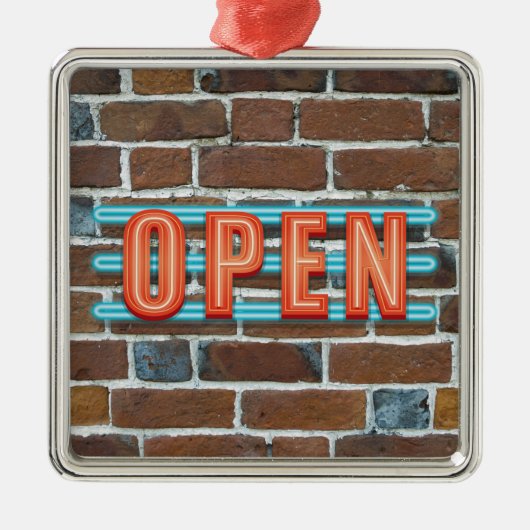 OPEN SIGN ORNAMENT AUS METALL (Vorne)