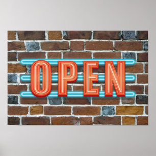 OPEN SIGN POSTER