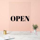 Open Sign Typografie Minimalistisch Black Simple L Acrylschild (Hochzeit)