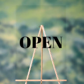 Open Sign Typografie Minimalistisch Black Simple L Acrylschild (Neutral)