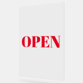 Open Sign Typografie Minimalistisch Red Simple Lar Acrylschild (Winkel)