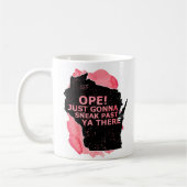 Open Sneak Past Ya Es Wisconsin Karte Zitat Rot Kaffeetasse (Links)