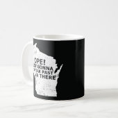 Open Sneak Past Ya Es Wisconsin Staat Karte Zitat Kaffeetasse (Vorderseite Links)