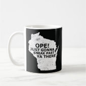 Open Sneak Past Ya Es Wisconsin Staat Karte Zitat Kaffeetasse (Links)