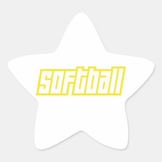 OPEN SOFTBALL Stern-Aufkleber (Vorderseite)