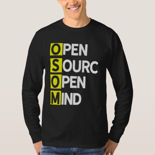 Open Source Open Mind 3 Programm Coder Computer De T-Shirt (Vorderseite)