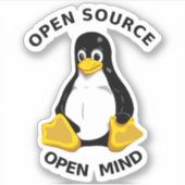 Open Source Open Mind Aufkleber (Vorderseite)