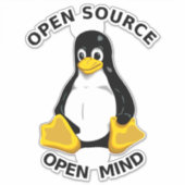 Open Source Open Mind Aufkleber (Vorderseite)