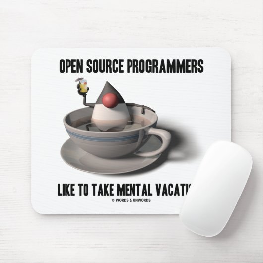 Open Source Programmierer wie Mental Vacations Mousepad (Mit Mouse)