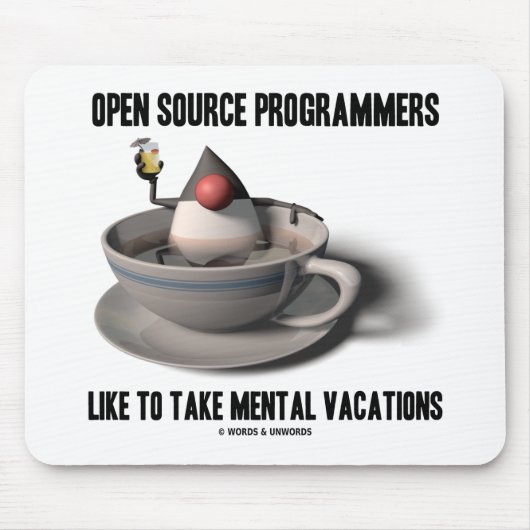 Open Source Programmierer wie Mental Vacations Mousepad (Vorne)