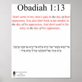 Open Source Translation Obadiah 1:13 Poster (Vorne)