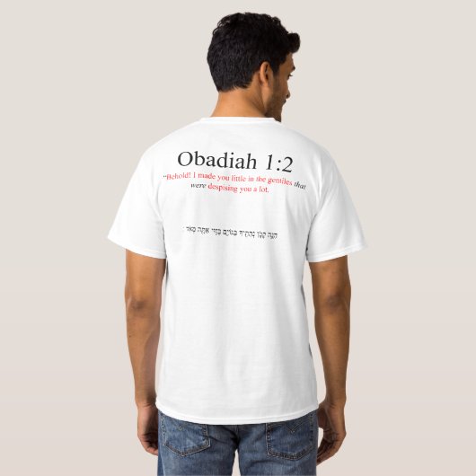 Open Source Translation Obadiah 1:2 T-Shirt (Schwarz voll)