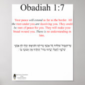 Open Source Translation Obadiah 1:7 Poster (Vorne)