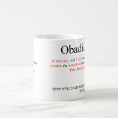 Open Source Translation Obadiah 1:8 Tasse (Mittel)