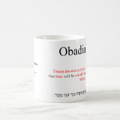 Open Source Translation Obadiah 1:9 Tasse (Mittel)