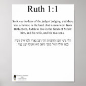 Open Source Translation Ruth 1:1 Poster (Vorne)