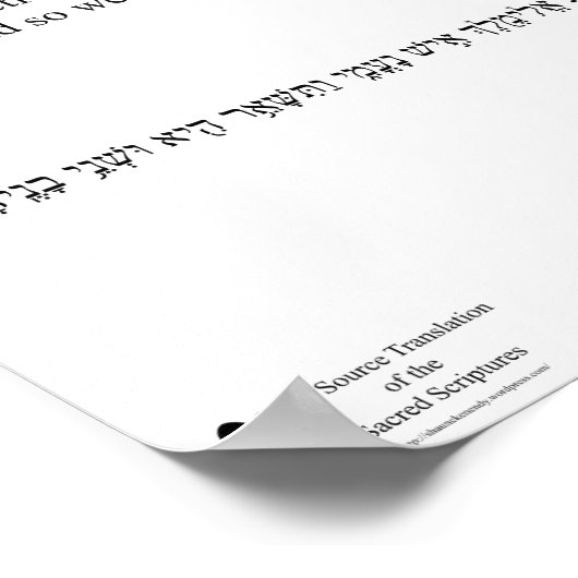 Open Source Translation Ruth 1:3 Poster (Ecke)