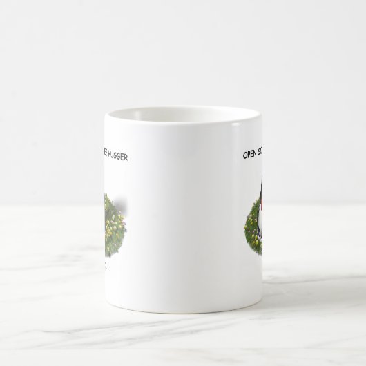 Open Source Tree Hugger Inside (Herzog) Kaffeetasse (Mittel)