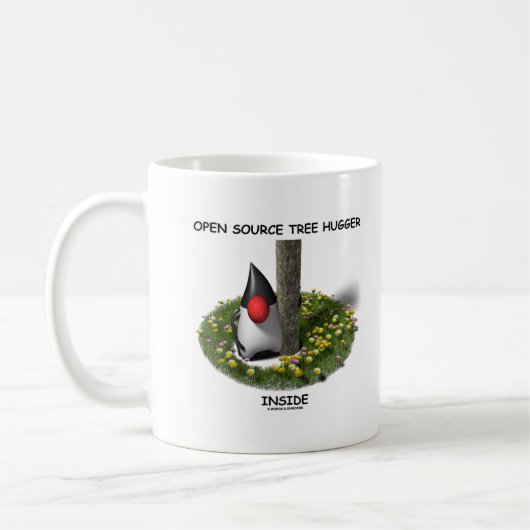 Open Source Tree Hugger Inside (Herzog) Kaffeetasse (Links)