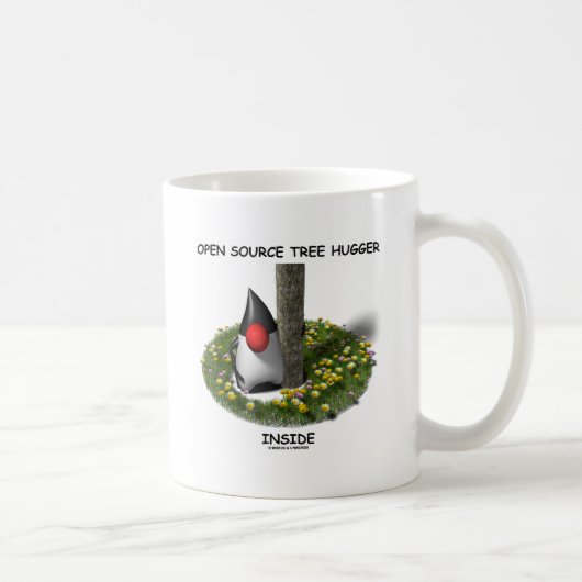 Open Source Tree Hugger Inside (Herzog) Kaffeetasse (Rechts)