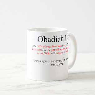 Open Source Übersetzung Obadiah 1:3 Becher Kaffeetasse